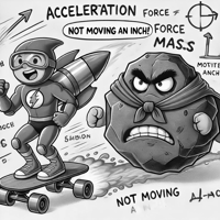Acceleration from Force and Mass Calculator. Image AI generated.