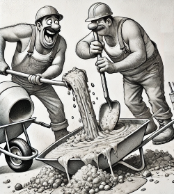 Self Mix Concrete Calculator. AI generated image