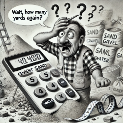 Concrete Ingredients Calculator. AI generated image