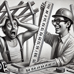 Decimal Feet to Inches, AI created image