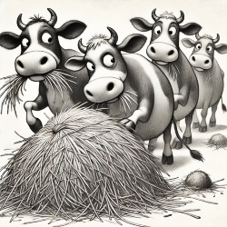 Cow Hay Supply Calculator, AI created image