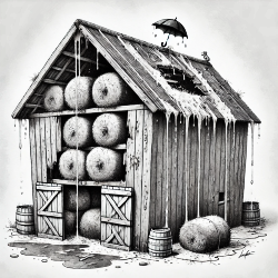 Hay Bale Count Calculator for Barn Storage, AI created image