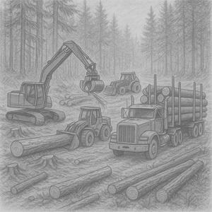 Smalian's Formula - Metric Multi-Log Volume Calculato. AI generated image