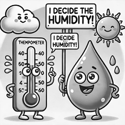 Relative Humidity Calculator. Image AI generated.