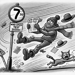 Wind Speed Calculator. Image AI generated.